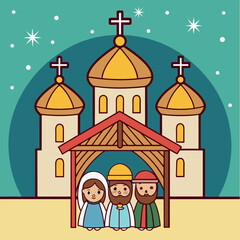 Orthodox Christmas, Nativity, Jesus, Christian holiday, Cross, Church, December, Orthodox religion, Celebration (5).eps