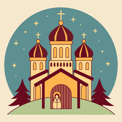 Orthodox Christmas, Nativity, Jesus, Christian holiday, Cross, Church, December, Orthodox religion, Celebration (11).eps