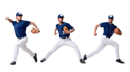 Baseball Player in Action: Capturing the dynamic essence of a baseball pitcher in mid-throw, showcasing power, precision, and the spirit of competitive sport.