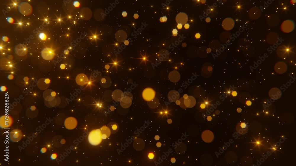 Wall mural star rain. abstract motion background shining colorful particles. shimmering glittering particles wi