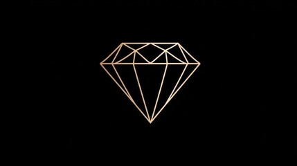 Gold diamond shape against black background for luxury design