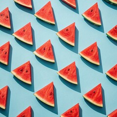 watermelon slices on a white background