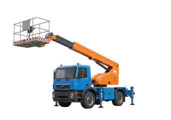 Isolated boom lift truck equipment for construction, industrial access, and maintenance