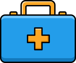 Graphic of First Aid Kit with Medical Cross