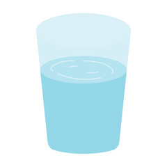 a glass of water illustration isolated on white