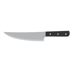 professional chef's knife with a black handle, an essential sharp tool for cooking, kitchen preparation, and culinary art.