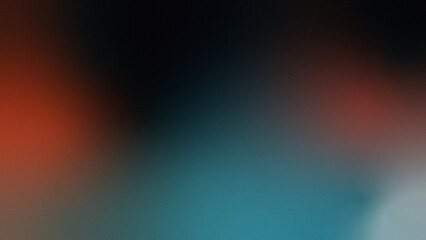 Vivid orange teal cyan red white gradient blur on black abstract background. Retro 70s 80s 90s synthwave vaporwave style. Psychedelic colorful flow for music cover, poster, dance party, digital design