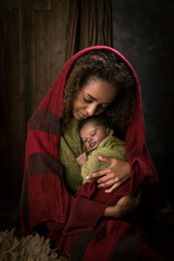 Ethnic Christmas Nativity scene