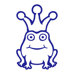 Frog Crown King Fairy tale Prince Princess Happy