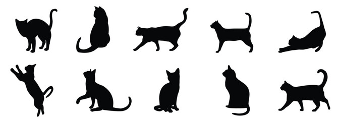 Cat silhouettes collection