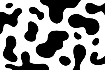 Abstract Black and White Organic ink Splash Seamless Pattern