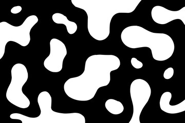 Abstract Black and White Organic ink Splash Seamless Pattern