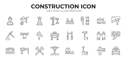 Set of Construction icon vector illustration