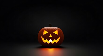 halloween pumpkin on black background