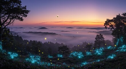 sunset over the mountains