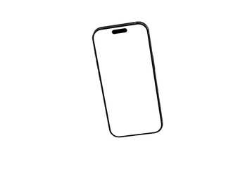Clean, minimalist mockup of a modern smartphone with a blank screen. Perfect for app presentations or website designs. High-resolution image for professional use.