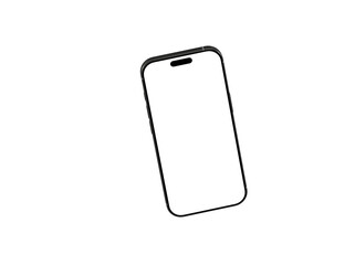 High-quality image of a modern smartphone with a blank screen, perfect for app presentations or website designs.