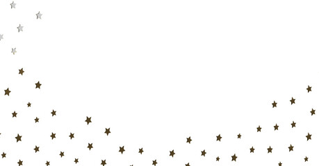 Scattered Stars on White Background