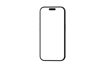 Simple black outline smartphone icon. Perfect for app design, mobile interface, and website projects.
