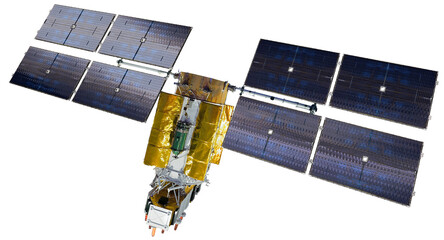 Navigation space satellite glonass isolated on transparency backgronud in PNG format