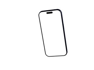 Clean, minimalist smartphone mockup with blank screen. Ideal for app presentations, website designs, and technology marketing.