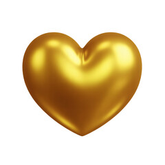 Fototapeta premium Luxurious golden heart for romantic designs, expressing love and affection, ideal for Valentine's Day promotions or elegant wedding invitations