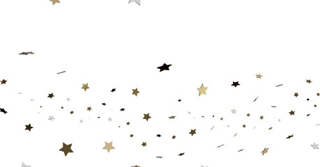 Gold and Black Star Confetti