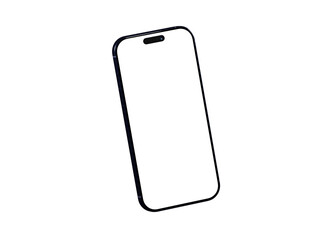 High-quality image of a modern smartphone with a blank screen, perfect for app presentations or website designs.