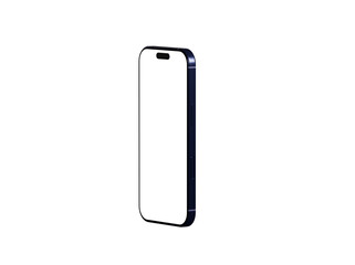 Clean, professional image of a dark smartphone with a blank screen, perfect for app presentations or tech designs.