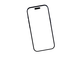Clean smartphone mockup with blank screen, ideal for app presentations and website designs.
