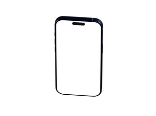 Clean smartphone mockup with blank screen, perfect for app presentations or website designs.  High-resolution image.