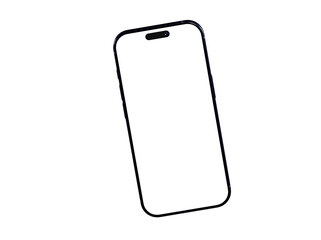 Clean, minimalist smartphone mockup with blank screen. Perfect for app presentations or website designs.