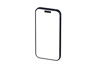 High-quality photo of a modern smartphone with a blank screen, ideal for app presentations and website design.