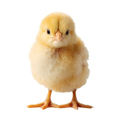 Fototapeta premium Adorable Small Chick Posing on Clean White Surface