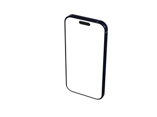 Clean, modern smartphone mockup with blank screen, perfect for app presentations or website designs.