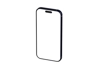 High-quality image of a modern smartphone with a blank screen, perfect for app presentations or website designs.