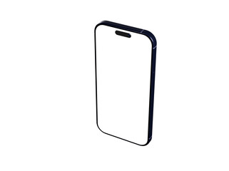 High-quality image of a modern smartphone with a blank screen, perfect for app presentations or website mockups.