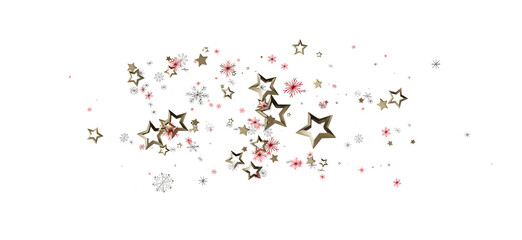Elegant gold stars and snowflakes create a festive design, perfect for Christmas, New Year, and celebrations.  Ideal for invitations and holiday