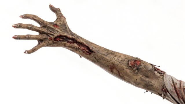 Of zombie arm isolated on a white background as transparent