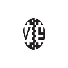 Bold Unique Design VY Pixel Logo Concept Alphabet Monogram Initial Alphabet