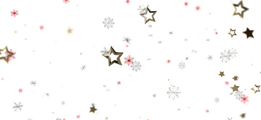 Winter holiday background featuring stars and snowflakes, perfect for Christmas and New Year designs. Ideal for festive greetings and seasonal p © vegefox.com