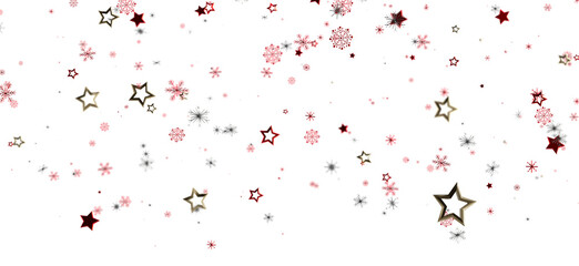 Elegant winter design with red gold stars snowflakes. Perfect for holiday cards, websites, and more.