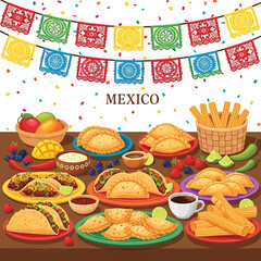 Fast food icons collection: cartoon vector illustration set of burger, pizza, coffee, sandwich, and sweet dessert