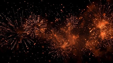 Fototapeta premium Fireworks Explosion at Night