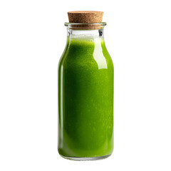 Healthy Refreshing Green Juice in Glass Bottle for Health and Wellness Concepts