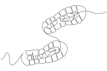 Single one line drawing boot print. Footsteps as witnesses of history. Hiking shoes with a distinctive pattern. Anti slip. Waterproof. National Trails Day. Continuous line design graphic illustration