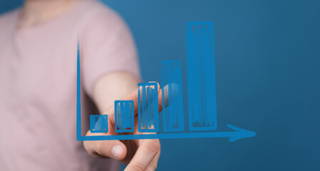 Business growth, success, progress, upward trend.  Ideal for presentations, reports, and marketing materials.