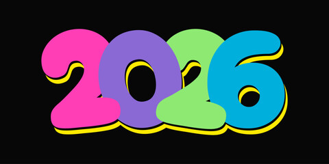 Cute and Colorful 2026 Graphics New Year Celebration