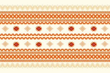 Ethnic Aztec abstract geometric oriental traditional embroidery seamless pattern. Native geometry decorative design for fabric, clothing, border decor, interior, wallpaper, background, texture, print