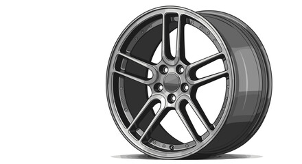 Fototapeta premium car wheel on white background